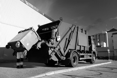 Professional garage clearance service in action