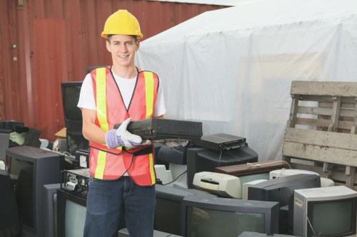 Sorted items for donation and recycling